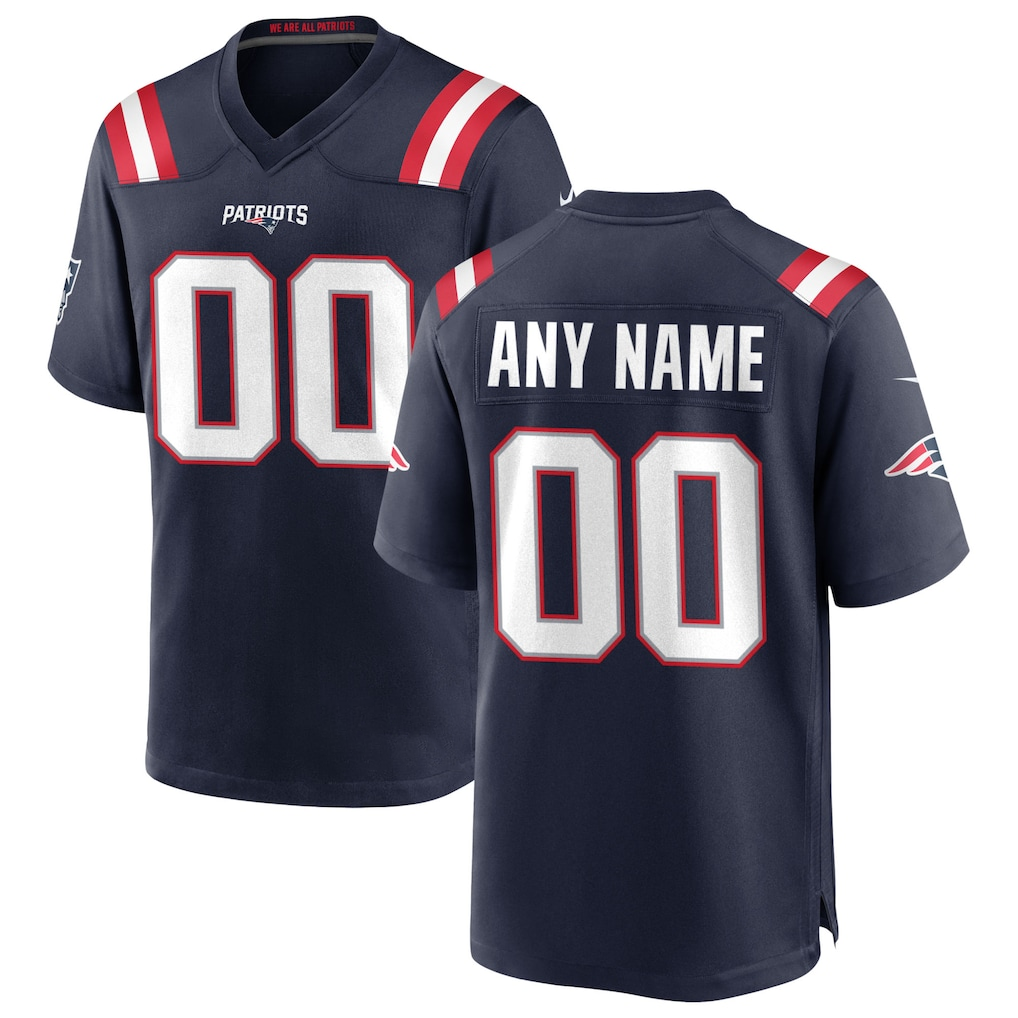 McAdo Custom NE.Patriots Navy Game Stitched Jerseys