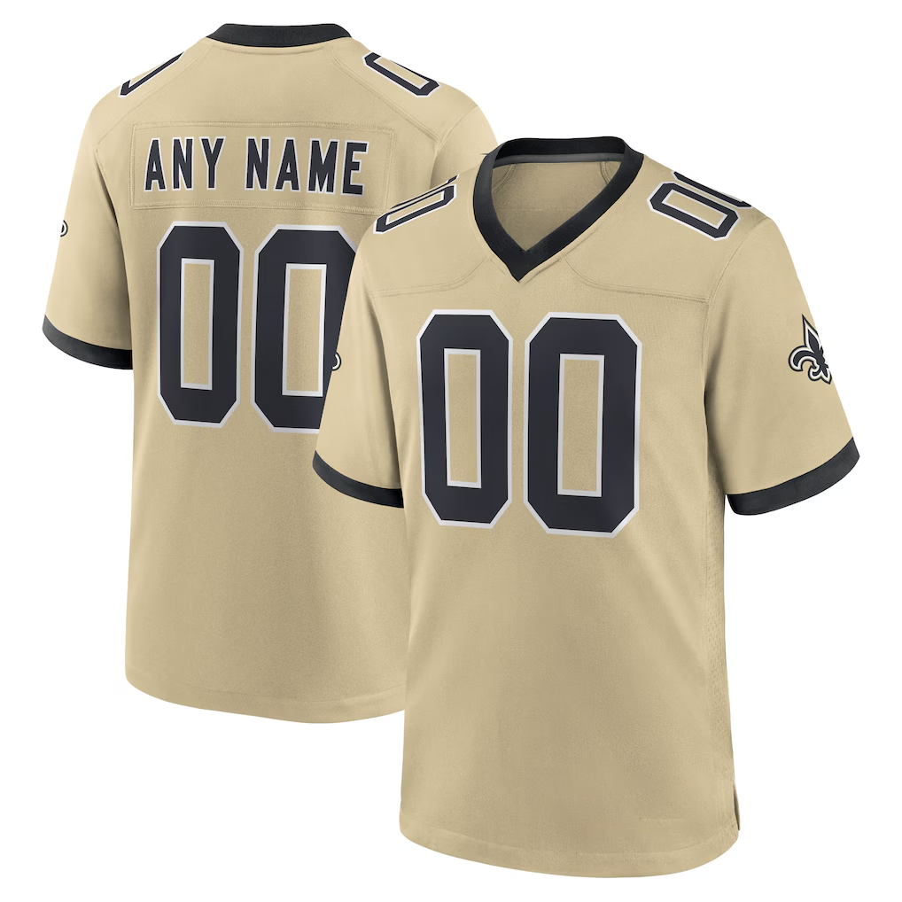 McAdo Custom NO.Saints Gold Gameday Golds Alternate Game Stitched Jerseys