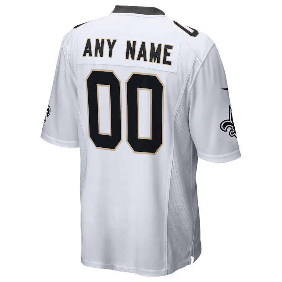 McAdo Custom NO.Saints White Home Game Stitched Jerseys