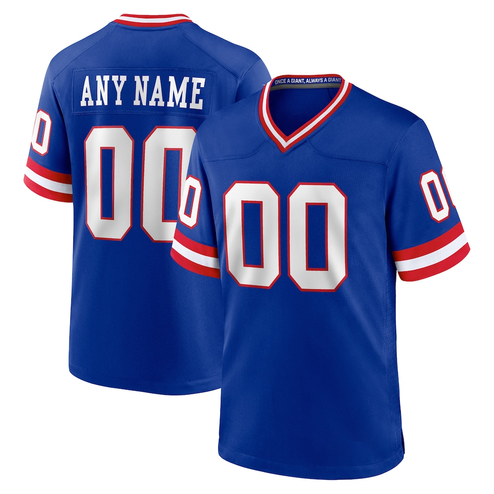 McAdo Custom NY.Giants Royal Classic Game Stitched Jerseys