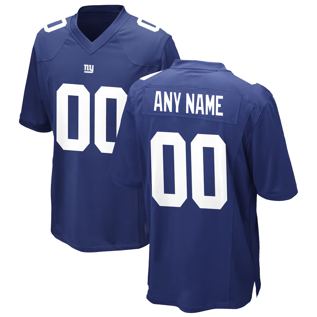 McAdo Custom NY.Giants Royal Game Stitched Jerseys