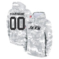 McAdo Custom NY.Jets Arctic Camo Salute to Service Pullover Hoodies Limited Game Any Name & Numbers Stitched Jerseys