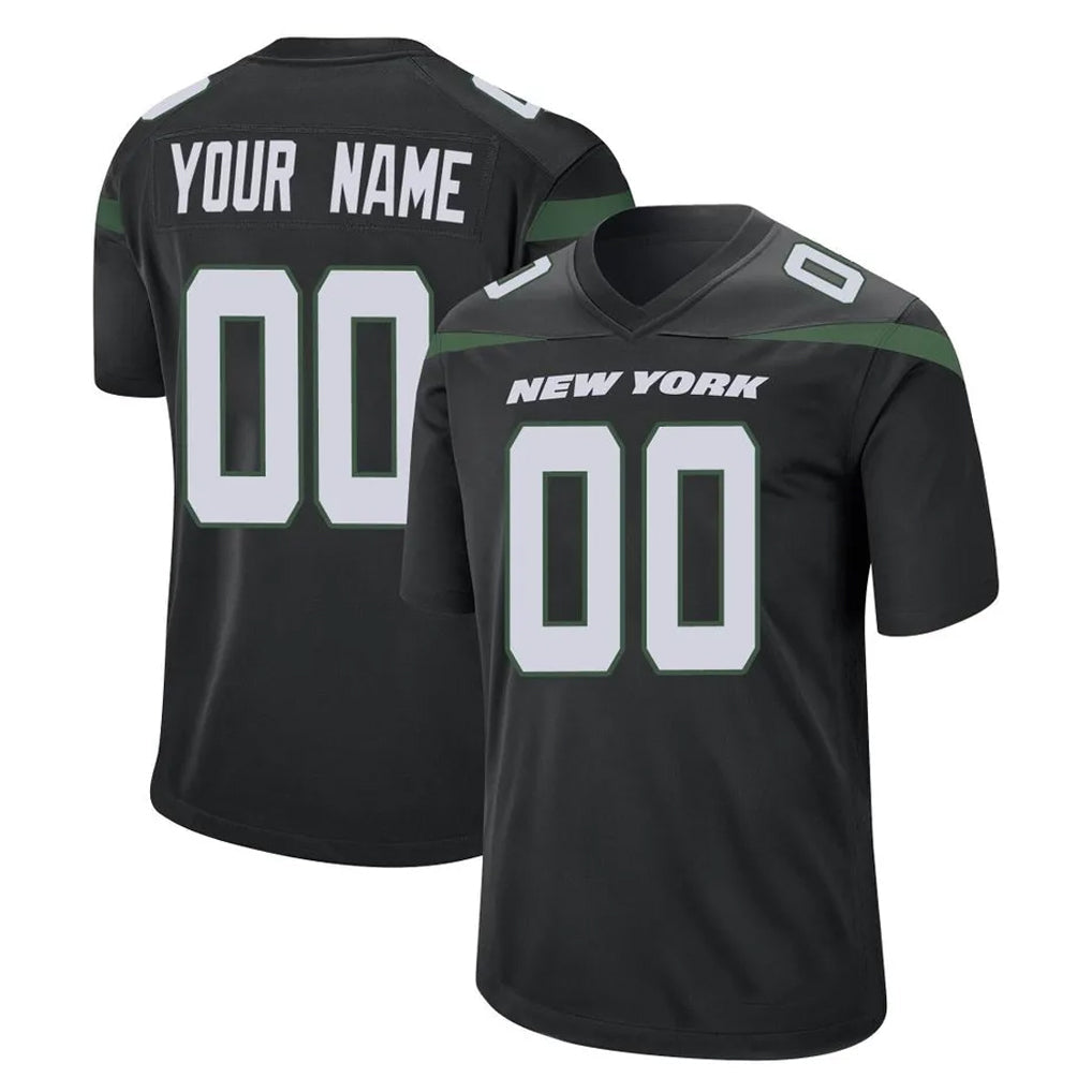 McAdo Custom NY.Jets Black Home Game Any Name & Numbers Stitched Jerseys