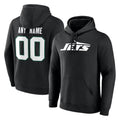 McAdo Custom NY.Jets Black LOGO Pullover Hoodies Limited Game Any Name & Numbers Stitched Jerseys