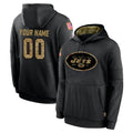 McAdo Custom NY.Jets Black Salute to Service Hoodies Limited Game Any Name & Numbers Stitched Jerseys