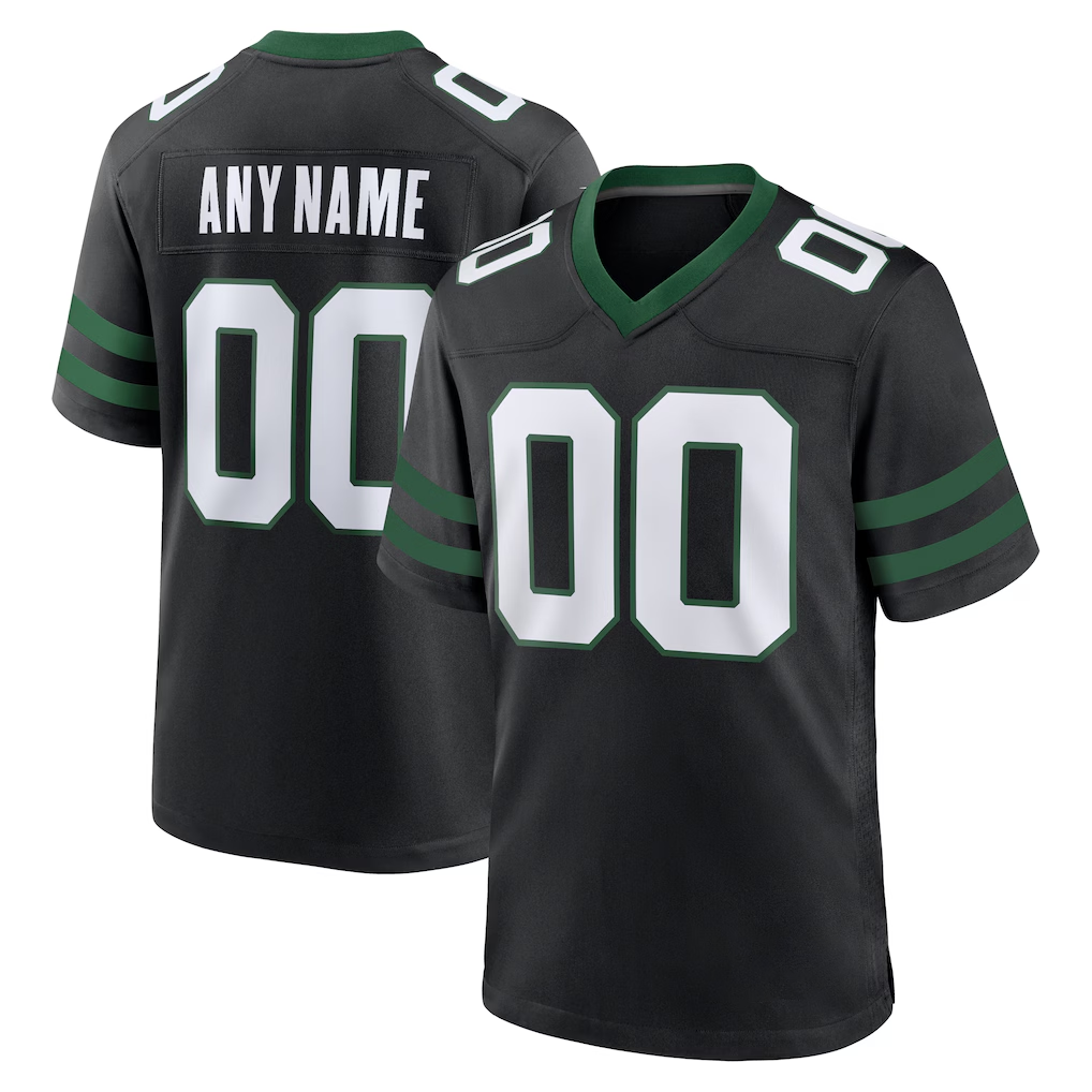 McAdo Custom NY.Jets Legacy Black Alternate Game Stitched Jerseys