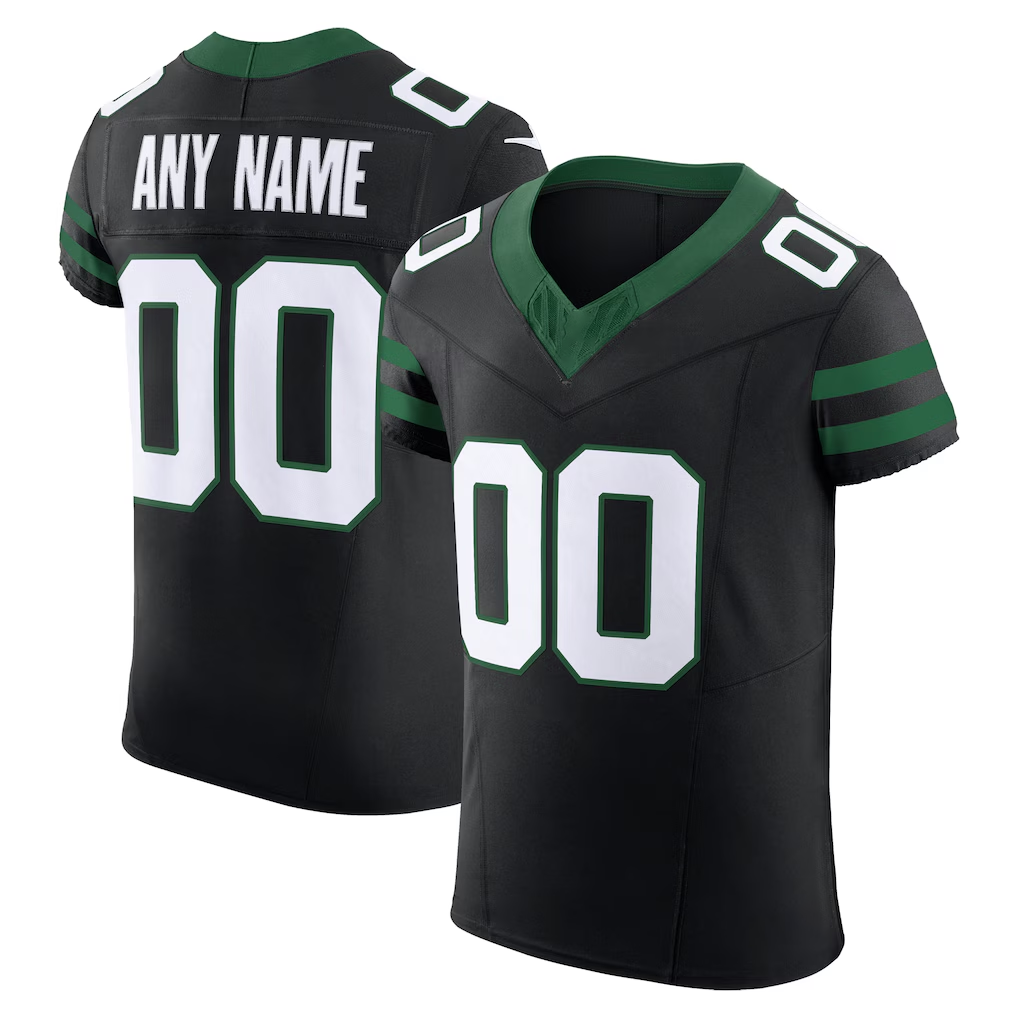 McAdo Custom NY.Jets Legacy Black Alternate Vapor F.U.S.E. Elite Stitched Jerseys