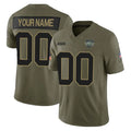 McAdo Custom NY.Jets Olive 2025 Salute To Service Limited Any Name & Numbers Stitched Jerseys