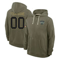McAdo Custom NY.Jets Olive Salute to Service Pullover Hoodies Limited Any Name & Numbers Stitched Jerseys