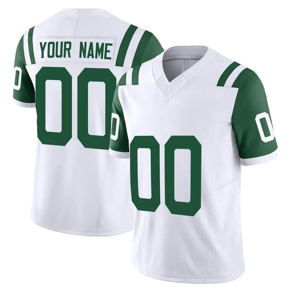 McAdo Custom NY.Jets White Limited Classic Vapor F.U.S.E. Home Game Any Name & Numbers Stitched Jerseys