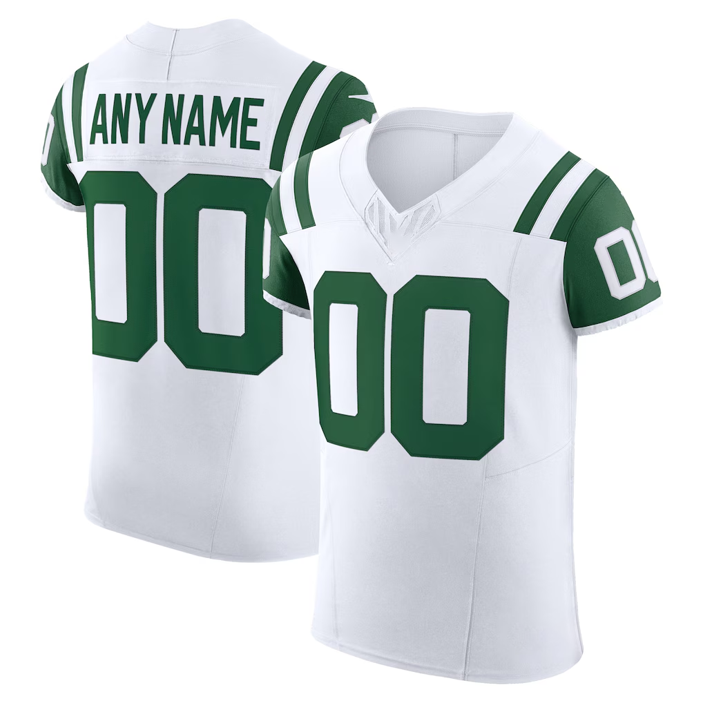 McAdo Custom NY.Jets White Vapor F.U.S.E. Elite Stitched Jerseys