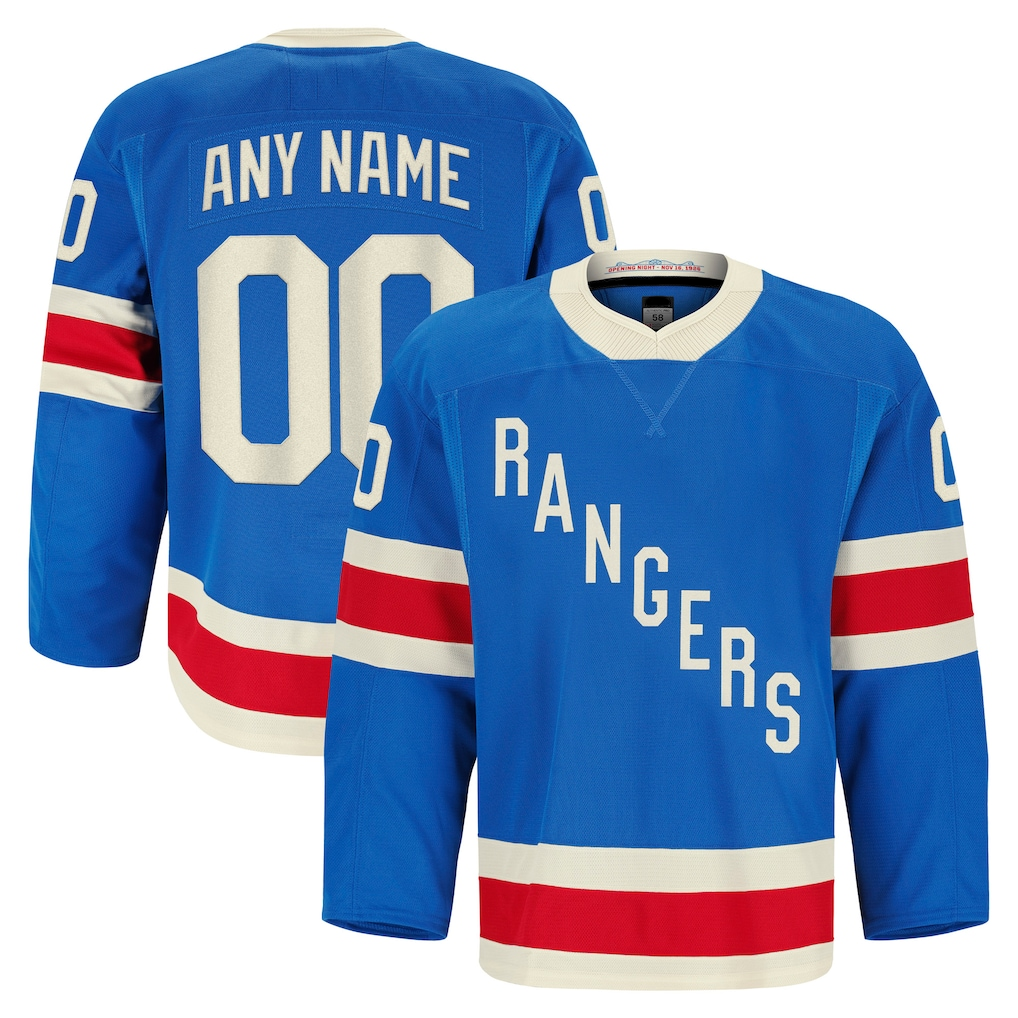 McAdo Custom NY.Rangers Blue Centennial Authentic Pro Jerseys