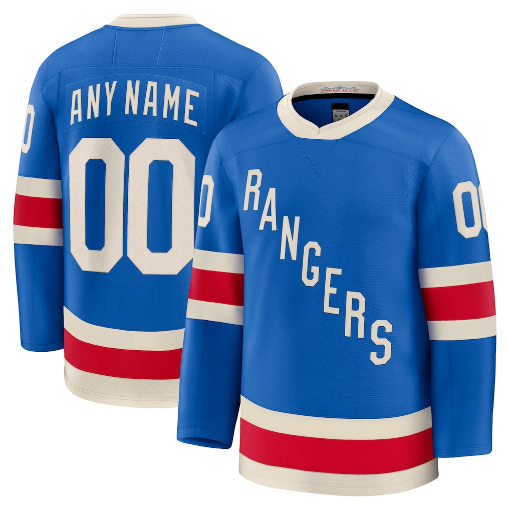 McAdo Custom NY.Rangers Blue Centennial Premium Jerseys