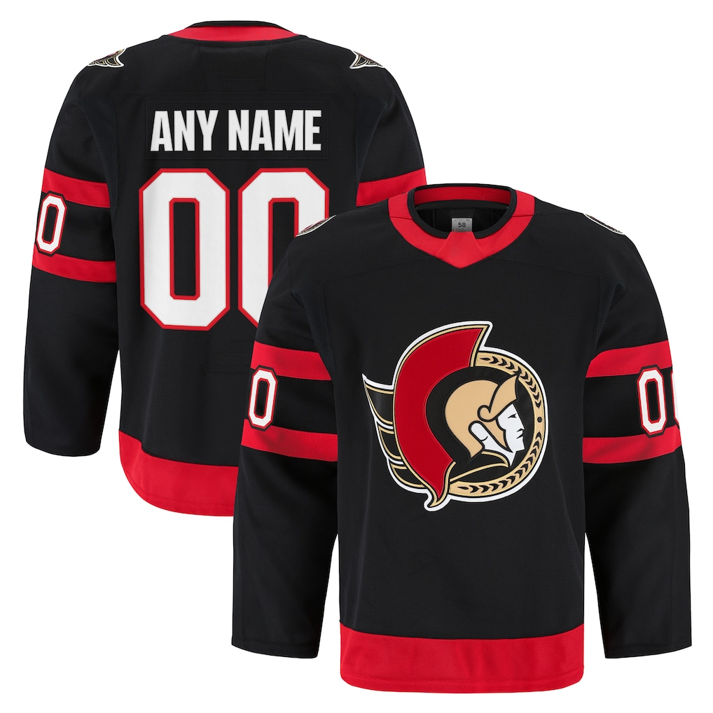 McAdo Custom O.Senators Black Home Authentic Pro Jerseys