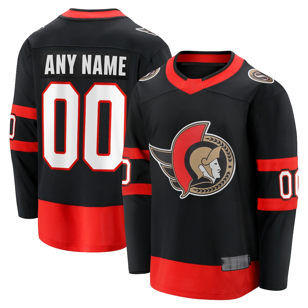 McAdo Custom O.Senators Black Home Breakaway Jerseys