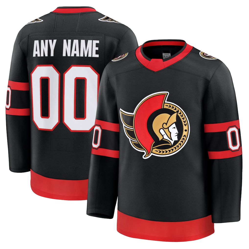 McAdo Custom O.Senators Black Home Premium Jerseys