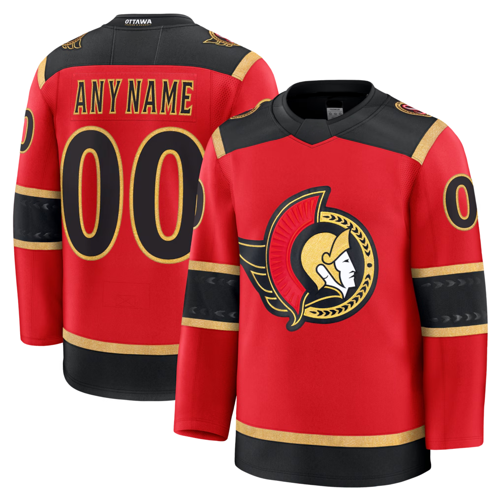 McAdo Custom O.Senators Red Alternate Premium Jerseys