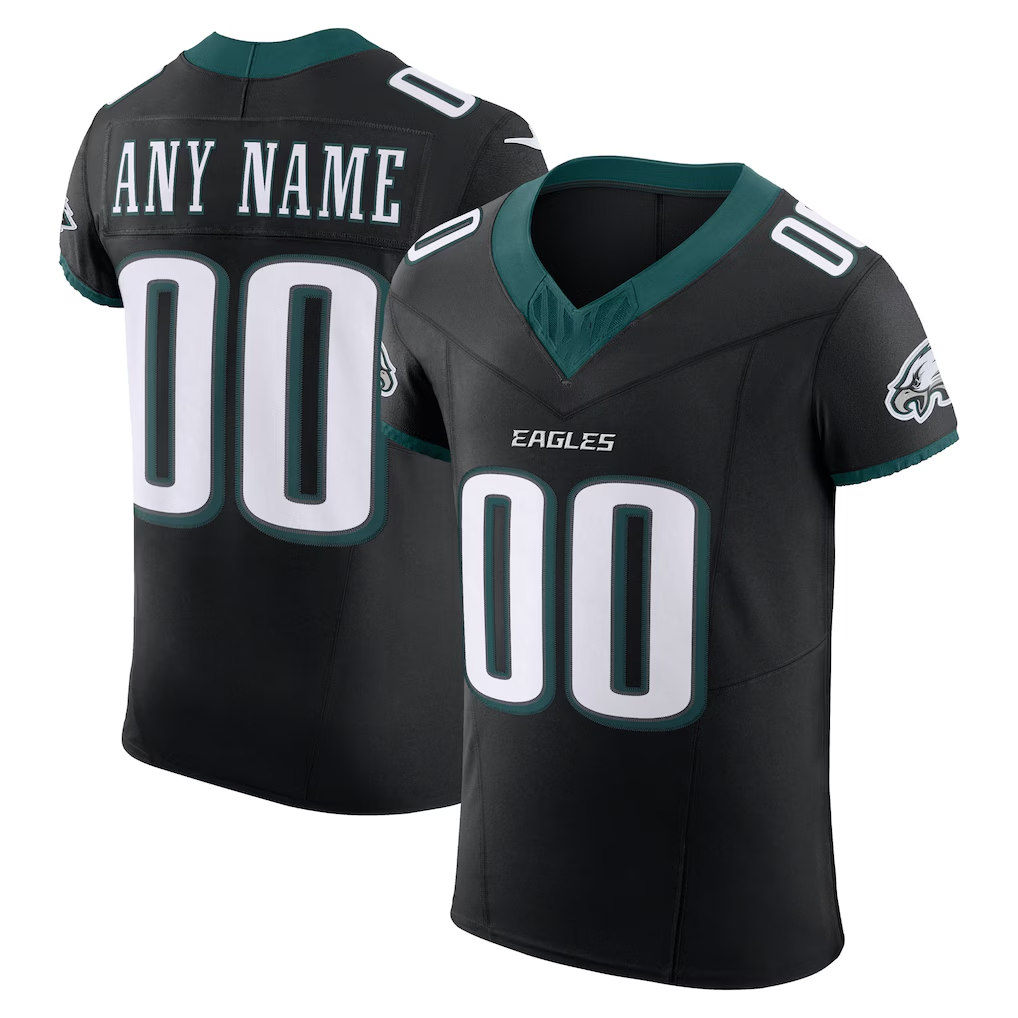 McAdo Custom P.Eagles Black Alternate Vapor F.U.S.E. Elite Stitched Jerseys