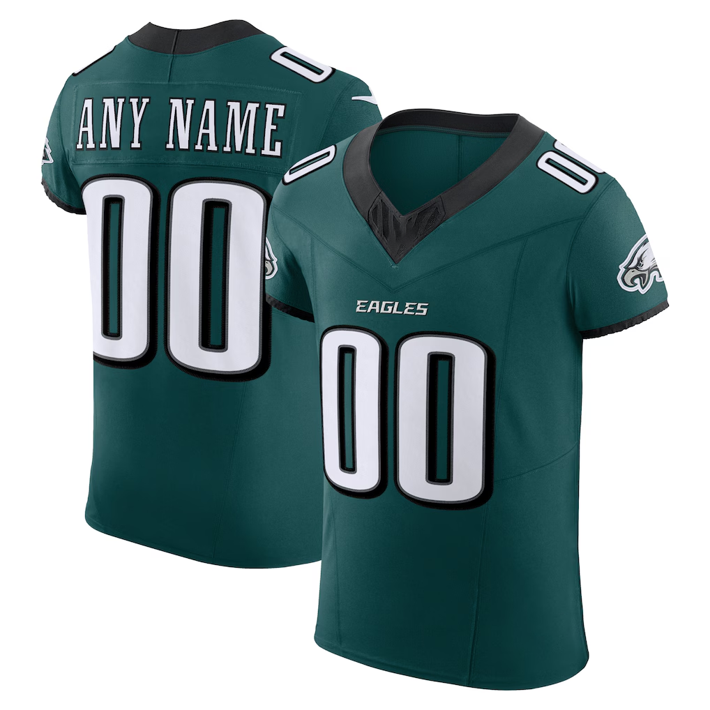 McAdo Custom P.Eagles Midnight Green Team Vapor F.U.S.E. Elite Stitched Jerseys