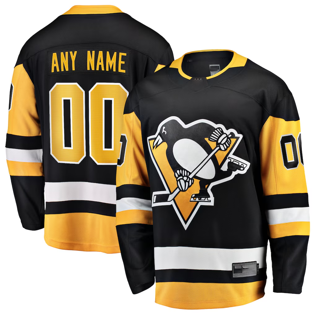 McAdo Custom P.Penguins Black Home Breakaway Jerseys