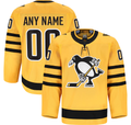 McAdo Custom P.Penguins Gold Alternate Authentic Pro Jerseys