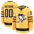 McAdo Custom P.Penguins Gold Alternate Premium Jerseys