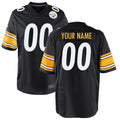 McAdo Custom P.Steelers Black Game Stitched Jerseys