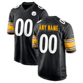 McAdo Custom P.Steelers Black Home Game Any Name & Numbers Stitched Jerseys