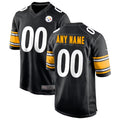 McAdo Custom P.Steelers Black Home Game Stitched Jerseys
