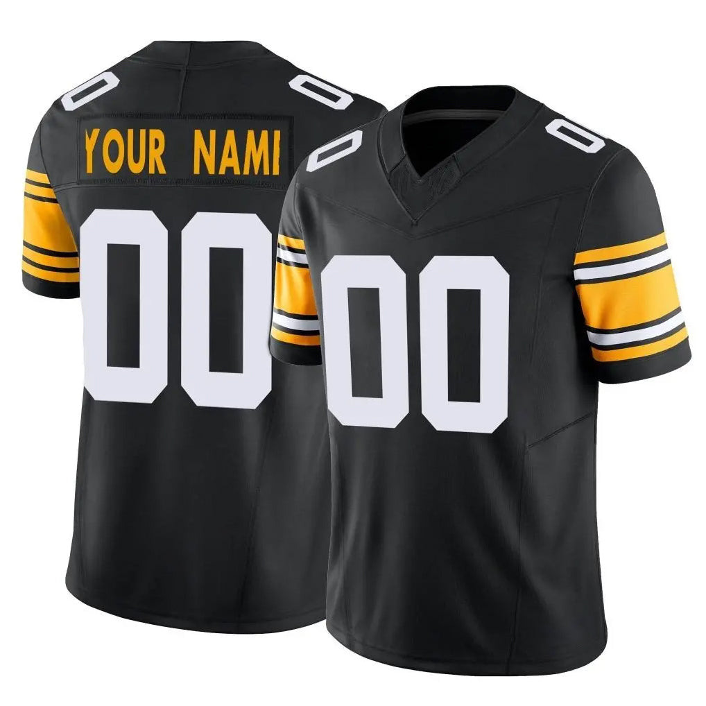 McAdo Custom P.Steelers Black Limited Alternate Vapor F.U.S.E. Home Game Any Name & Numbers Stitched Jerseys
