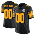 McAdo Custom P.Steelers Black Limited Color Rush Home Game Any Name & Numbers Stitched Jerseys