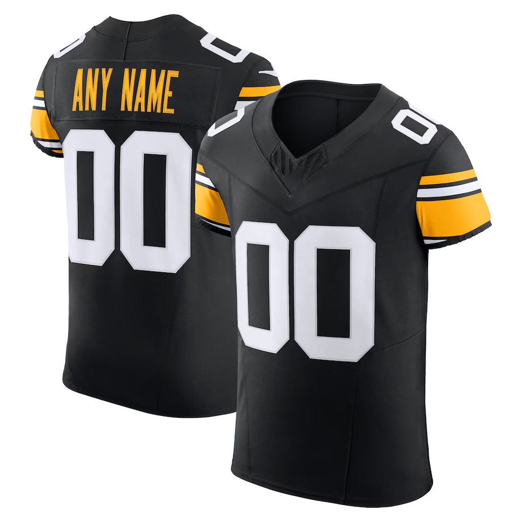 McAdo Custom P.Steelers Black Vapor F.U.S.E. Elite Stitched Jerseys
