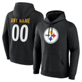 McAdo Custom P.Steelers Black Salute to Service Hoodies Limited Game Any Name & Numbers Stitched Jerseys
