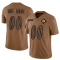 McAdo Custom P.Steelers Brown Salute To Service Limited Stitched Jerseys