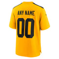 McAdo Custom P.Steelers Gold Alternate Game Stitched Jerseys