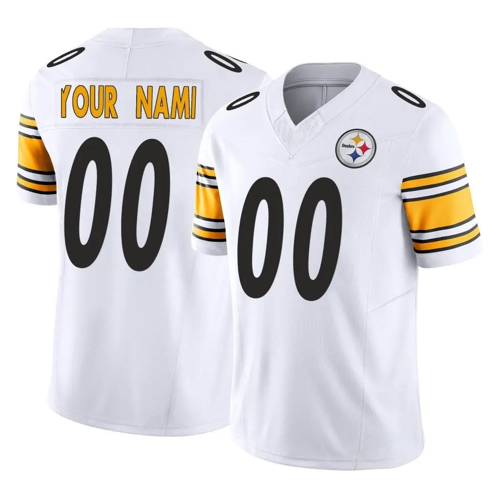 McAdo Custom P.Steelers White Limited Vapor F.U.S.E. Home Game Any Name & Numbers Stitched Jerseys