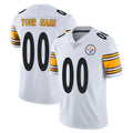 McAdo Custom P.Steelers White Limited Vapor Untouchable Home Game Any Name & Numbers Stitched Jerseys