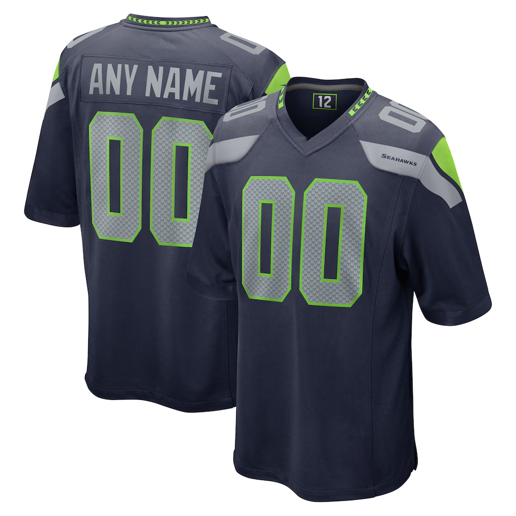 McAdo Custom S.Seahawks College Navy Game Stitched Jerseys
