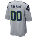 McAdo Custom S.Seahawks Gray Alternate Game Stitched Jerseys