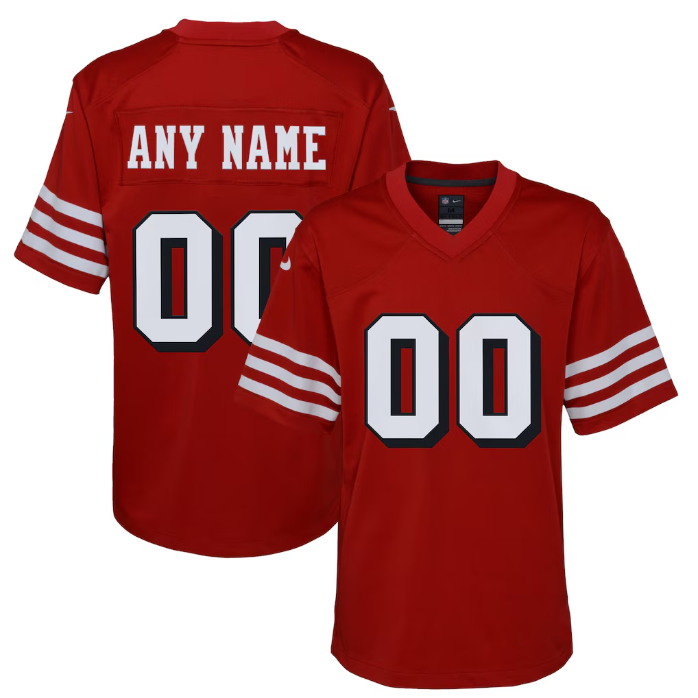 McAdo Custom SF.49ers Scarlet Alternate Game Stitched Jerseys