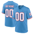 McAdo Custom T.Titans  Light Blue Oilers Throwback Game Stitched Jerseys