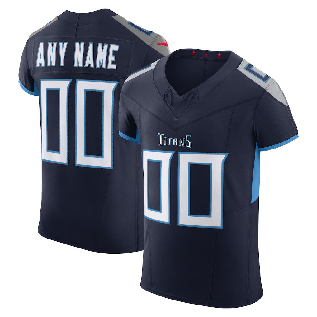 McAdo Custom T.Titans Navy Vapor F.U.S.E. Elite Stitched Jerseys