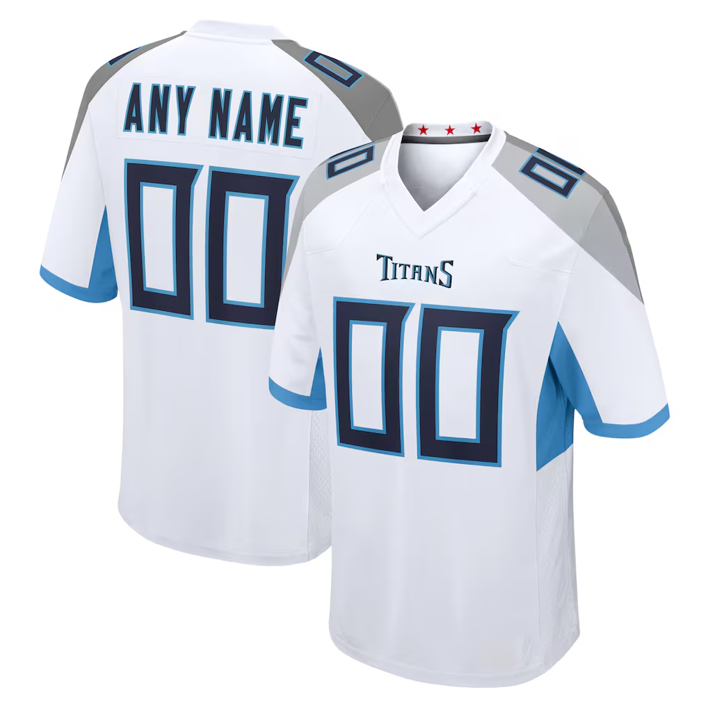 McAdo Custom T.Titans White Game Stitched Jerseys