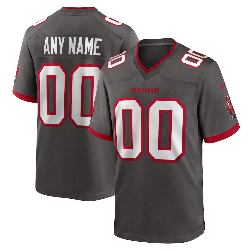McAdo Custom TB.Buccaneers Pewter Alternate Game Stitched Jerseys