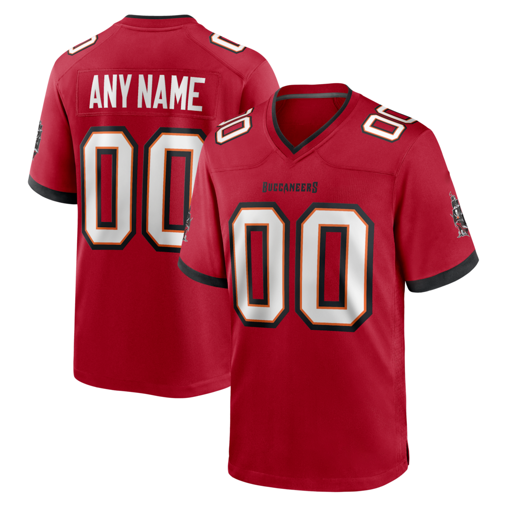 McAdo Custom TB.Buccaneers Red Team Game Stitched Jerseys