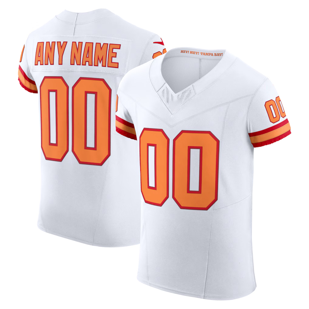 McAdo Custom TB.Buccaneers White Vapor F.U.S.E. Elite Stitched Jerseys