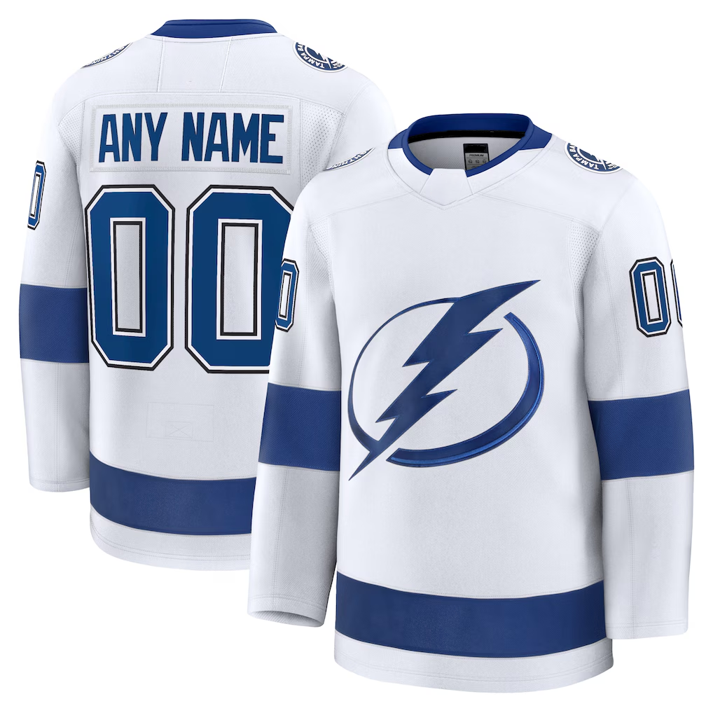 McAdo Custom TB.Lightning White Away Premium Jerseys