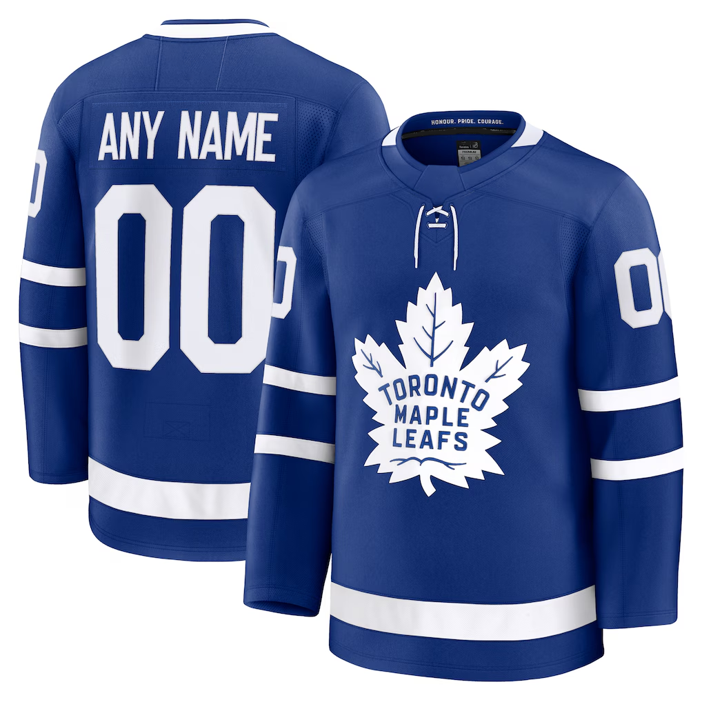 McAdo Custom TM.Leafs Blue Home Premium Jerseys