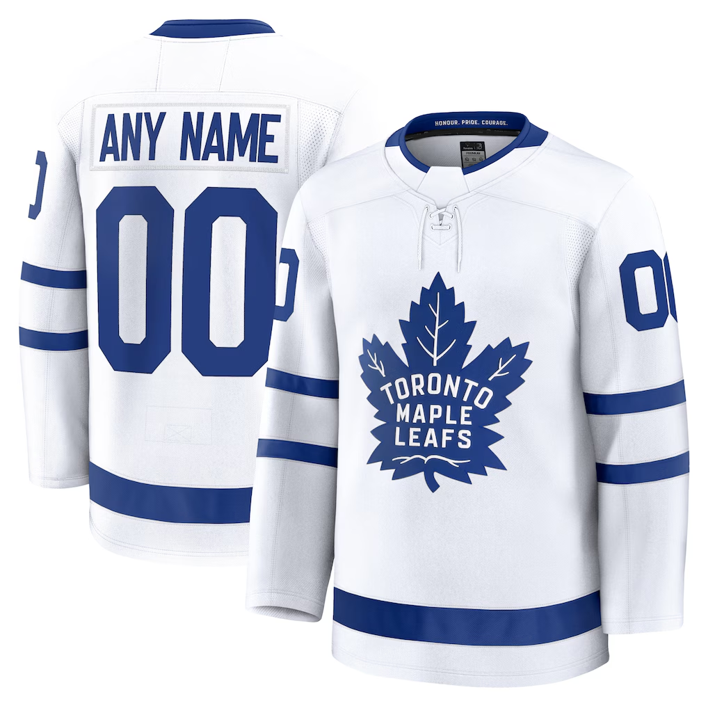 McAdo Custom TM.Leafs White Away Premium Jerseys