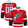 McAdo Custom W.Capitals Red Alternate Authentic Pro Jerseys